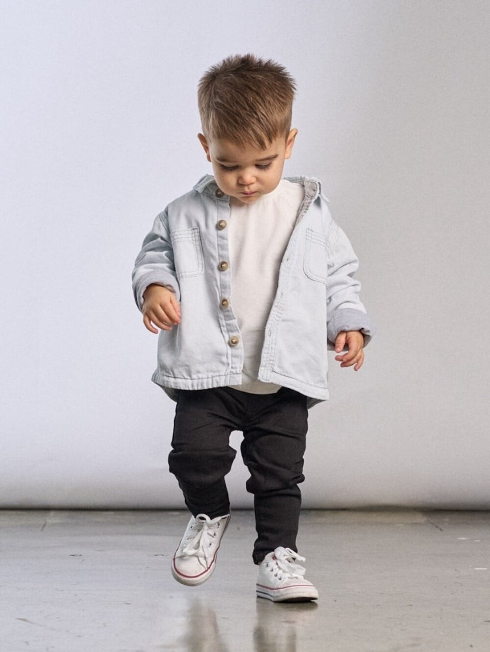 Little Bipsy Unisex Light Wash Denim Shacket 3T-4T